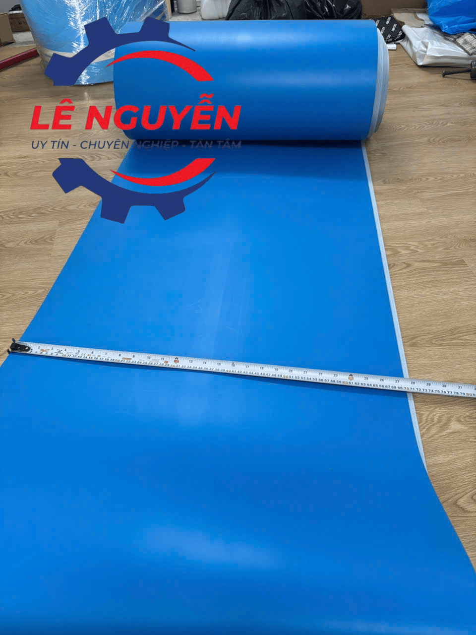 Băng tải PU xanh dương dày 2mm - Ảnh 4