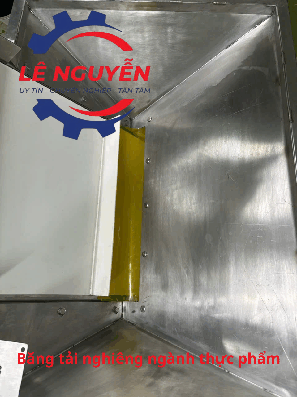 Băng tải nghiêng khung inox 304 cho ngành thực phẩm - Ảnh 4