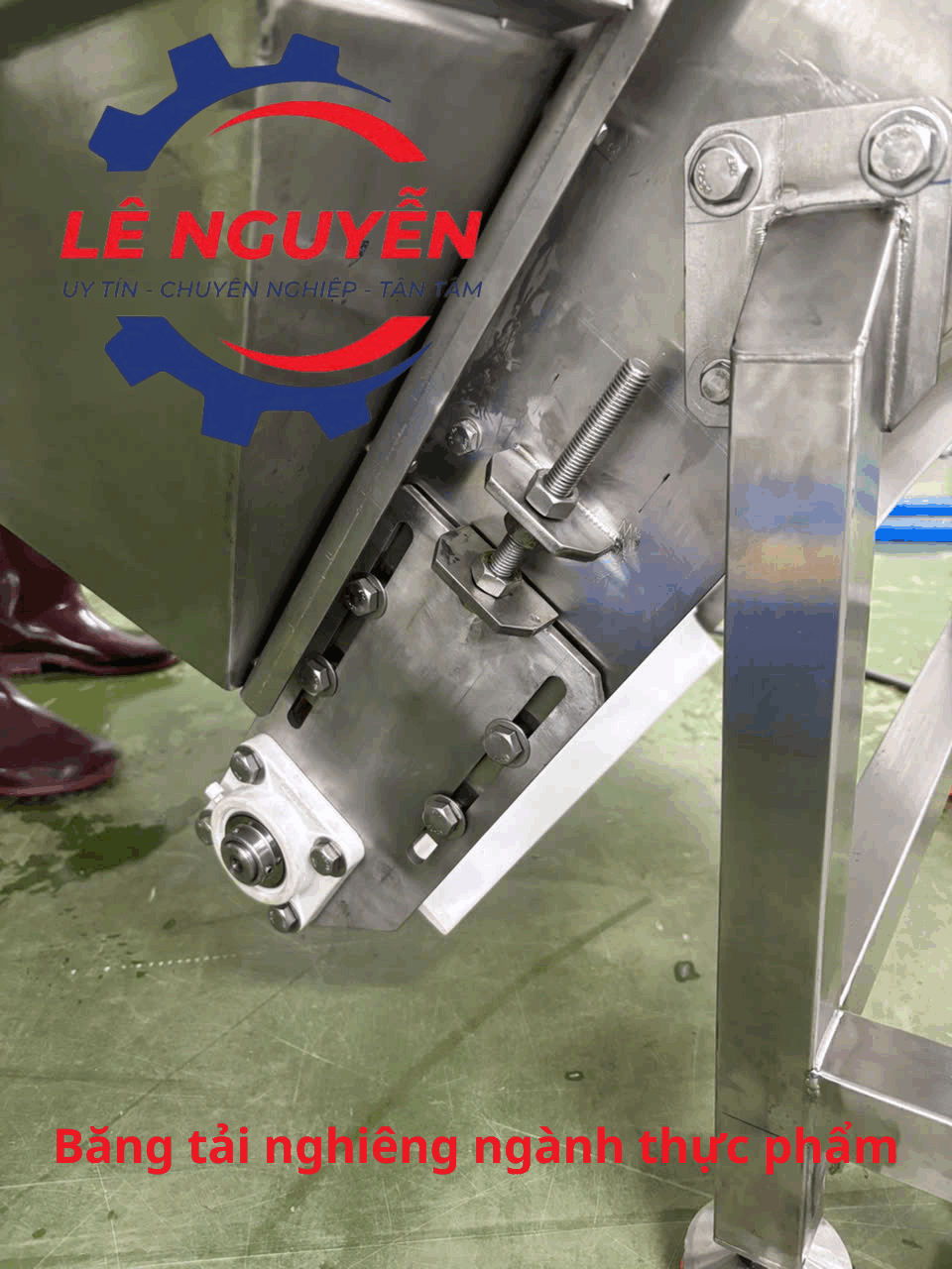 Băng tải nghiêng khung inox 304 cho ngành thực phẩm - Ảnh 6