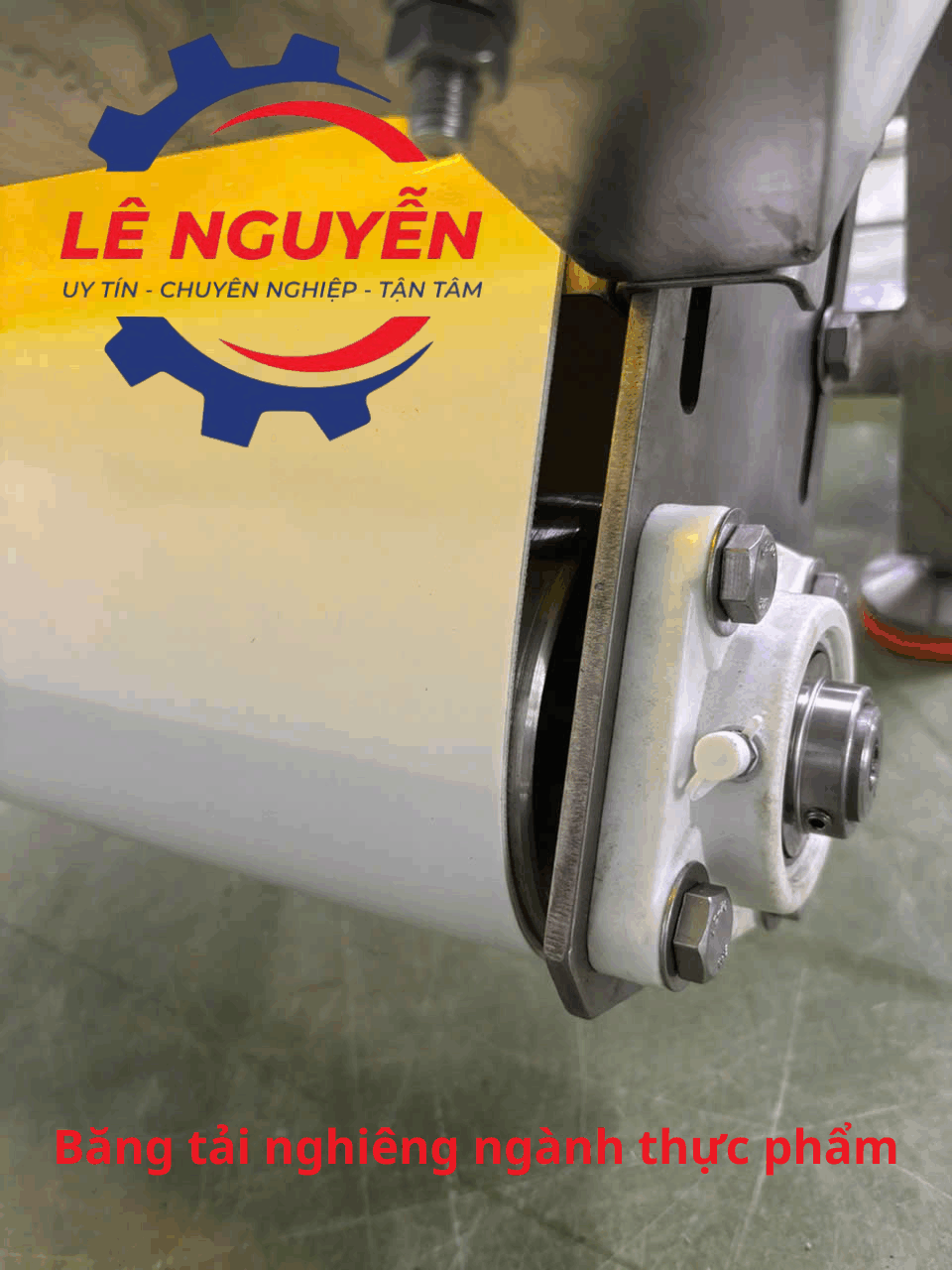Băng tải nghiêng khung inox 304 cho ngành thực phẩm - Ảnh 7